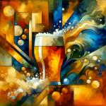 DALL·E 2023-11-12 16.43.36 - A modern art painting depicting the theme of beer. The artwork should be in a contemporary style, using abstract or expressionist techniques to repres.png
